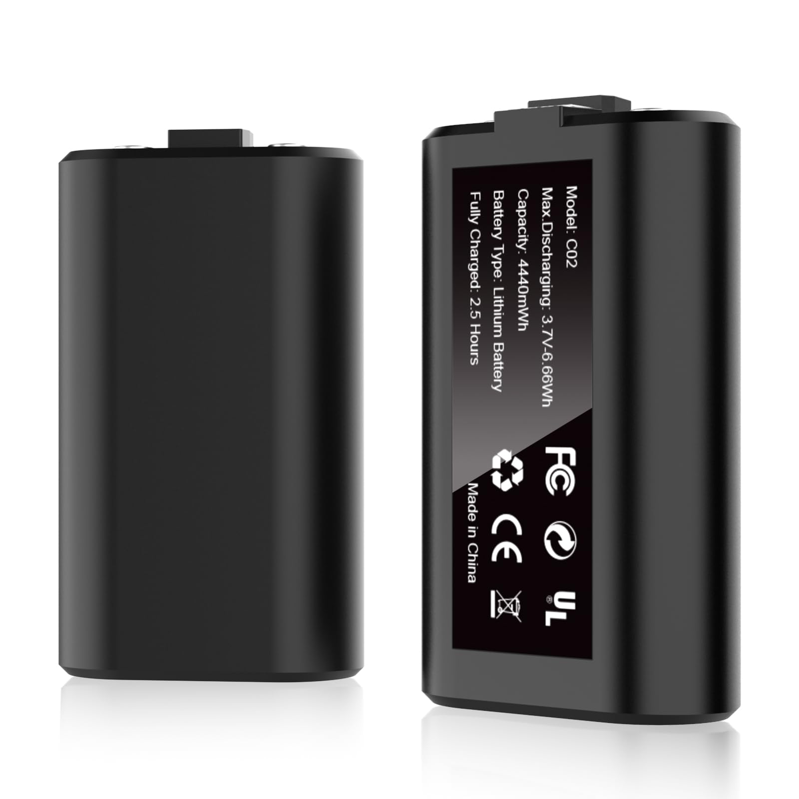 Rechargeable Battery Pack For X Box Series X|S/ One, 2 Pack 4440Mwh 3.7V Battery Pack For X Box One/One S/One X/One Elite All X